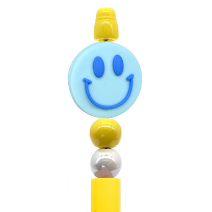 Smiley Face Series Cartoon Flower Silicone Focal Beads