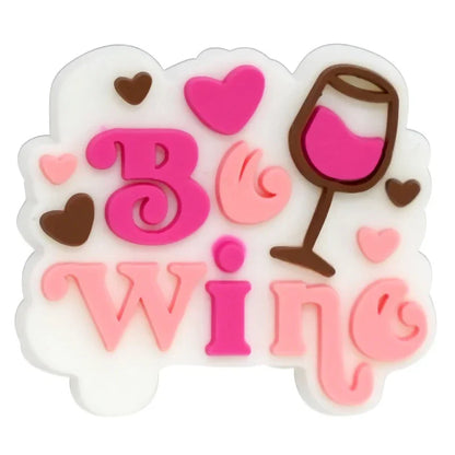 Cartoon Color Text Series Silicone Focus Beads