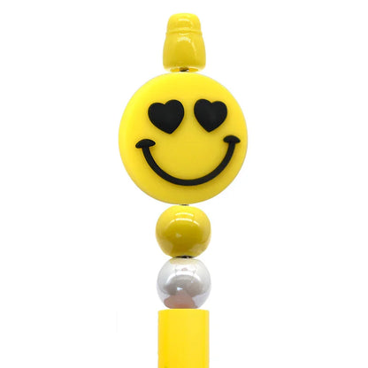 Smiley Face Series Cartoon Flower Silicone Focal Beads