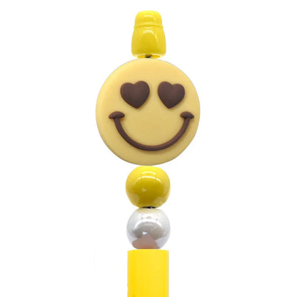 Smiley Face Series Cartoon Flower Silicone Focal Beads