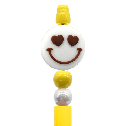 Smiley Face Series Cartoon Flower Silicone Focal Beads
