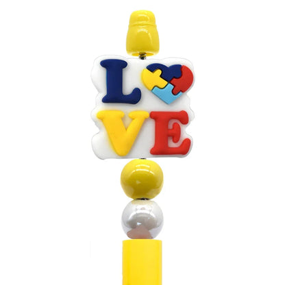 Autism Series Multi-Color Silicone Focal Beads