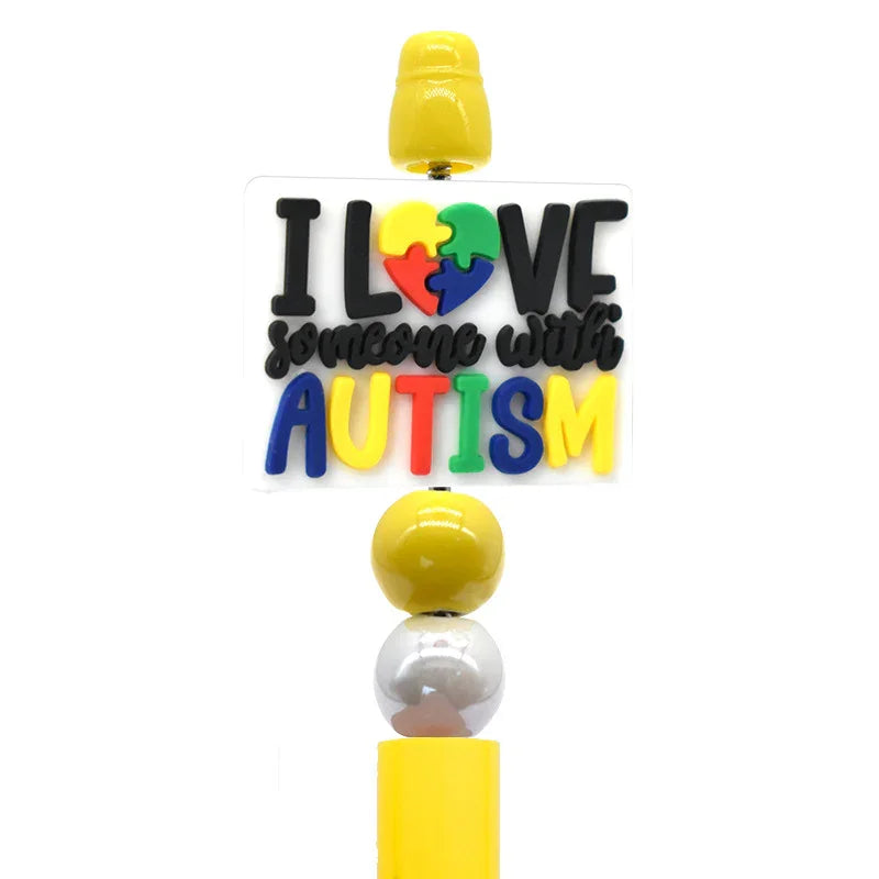 Autism Series Multi-Color Silicone Focal Beads