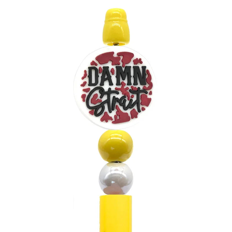 Colorful Phrase Silicone Focal Beads