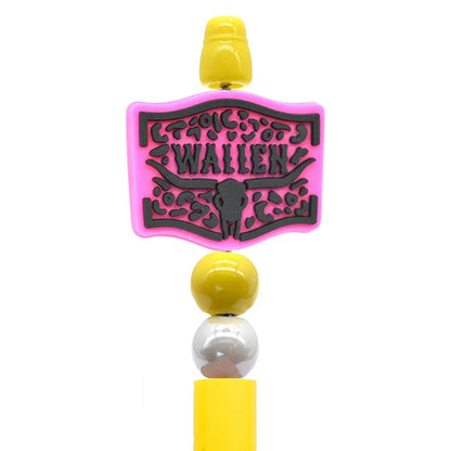 Colorful Phrase Silicone Focal Beads