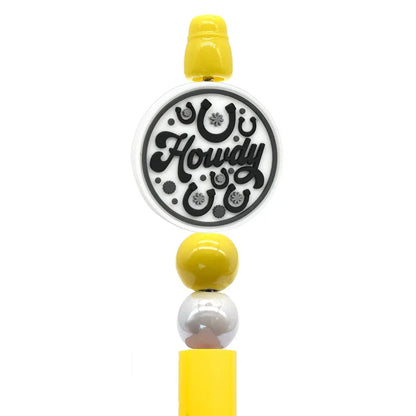 Colorful Phrase Silicone Focal Beads