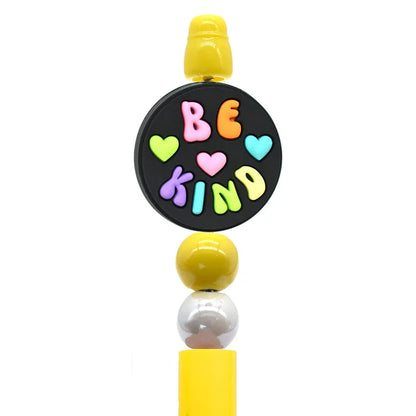 Colorful Phrase Silicone Focal Beads