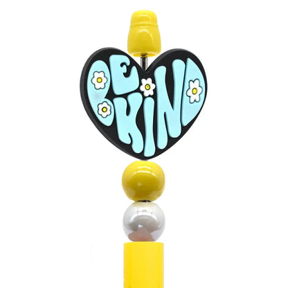 Colorful Phrase Silicone Focal Beads