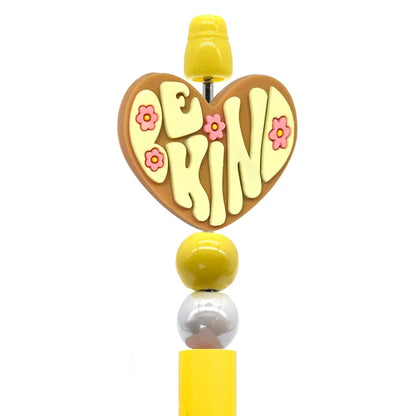 Colorful Phrase Silicone Focal Beads