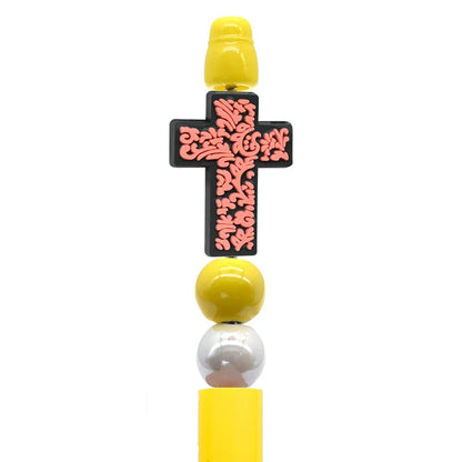 Colorful Phrase Silicone Focal Beads