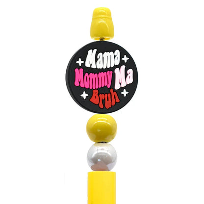 Colorful Phrase Silicone Focal Beads