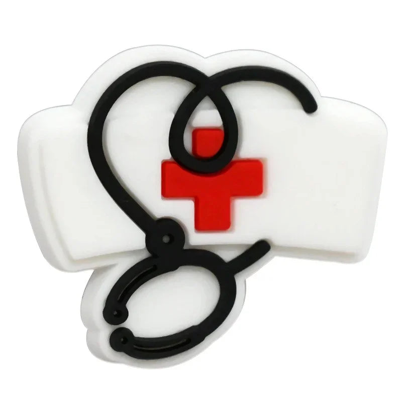 Medical Series Bead Pen Colorful Silicone Focal Beads