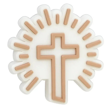 Cross Jesus Silicone Focal Beads