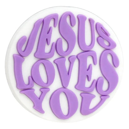Cross Jesus Silicone Focal Beads