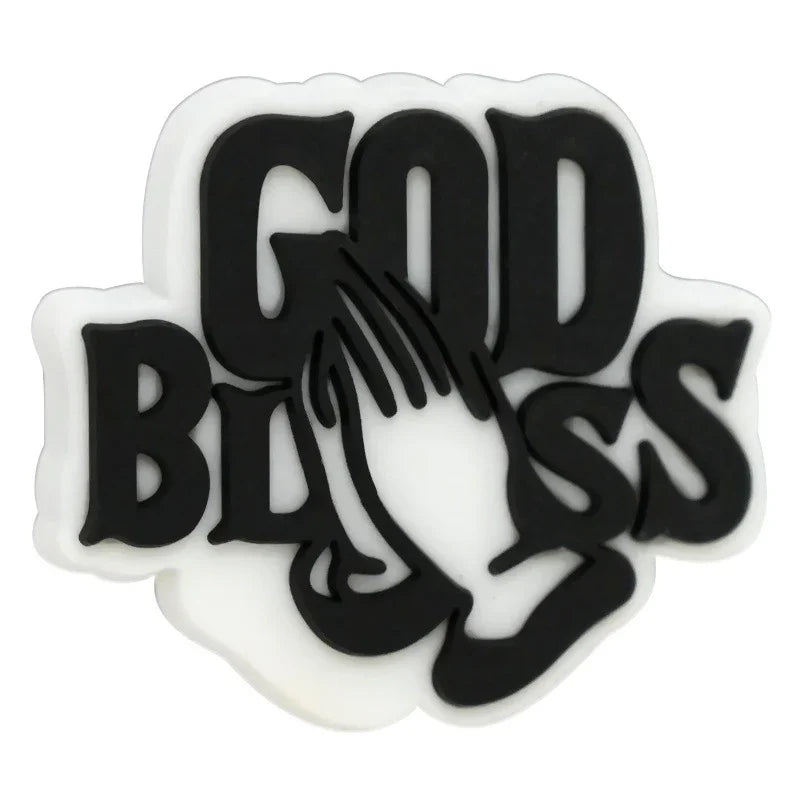 Cross Jesus Silicone Focal Beads