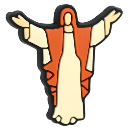 Cross Jesus Silicone Focal Beads