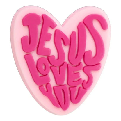 Cross Jesus Silicone Focal Beads