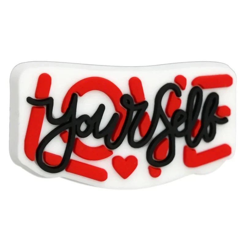 Phrase Series Cartoon Silicone Focal Beads