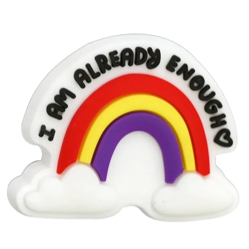 Phrase Series Cartoon Silicone Focal Beads