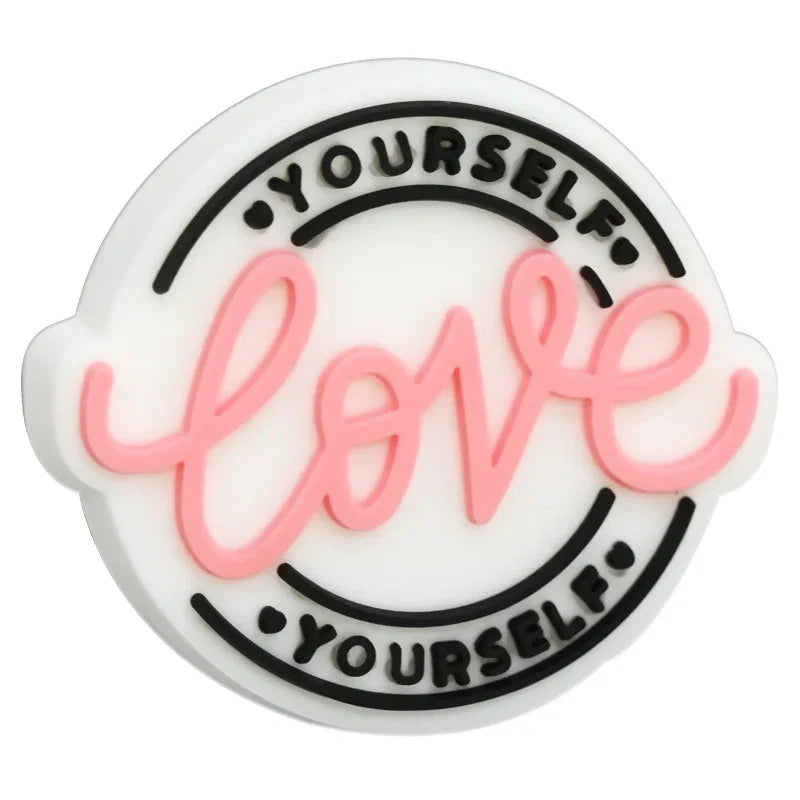 Phrase Series Cartoon Silicone Focal Beads
