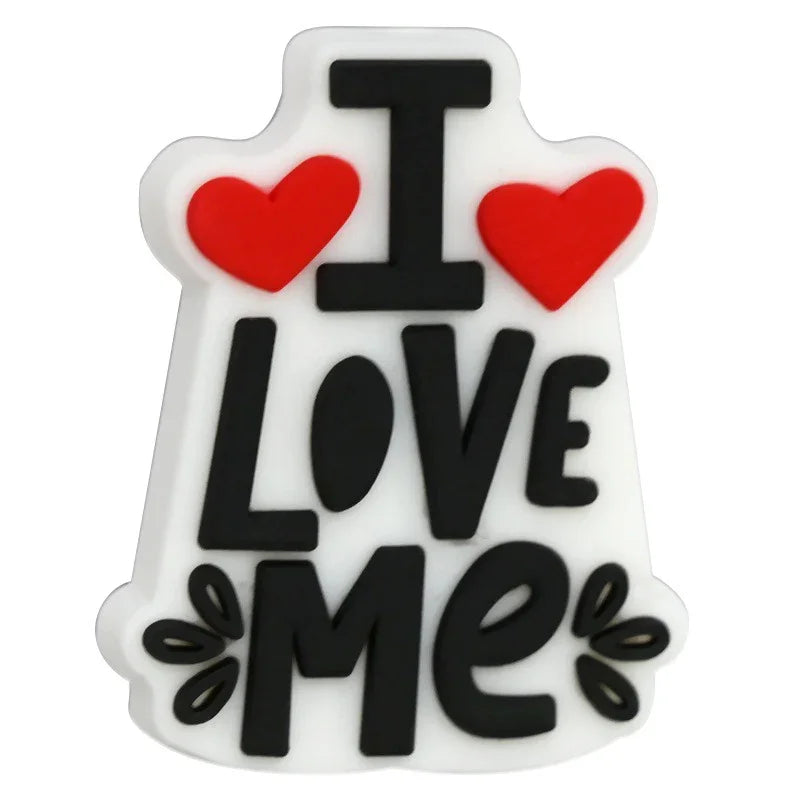 Phrase Series Cartoon Silicone Focal Beads