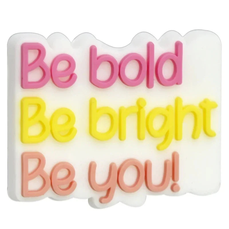 Phrase Series Cartoon Silicone Focal Beads