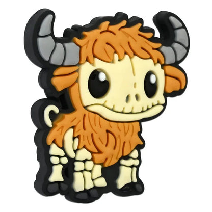 Cartoon Highland Cow Series Silicone Focal Beads