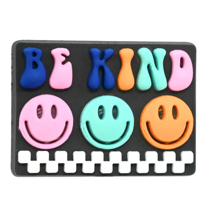 Colorful Cartoon Smiling Face Car Silicone Focal Beads