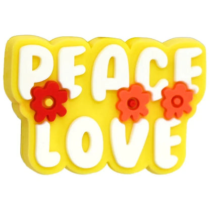 Colorful Text Phrase Silicone Focal Beads