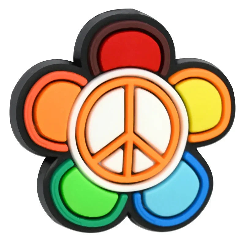 Colorful Text Phrase Silicone Focal Beads