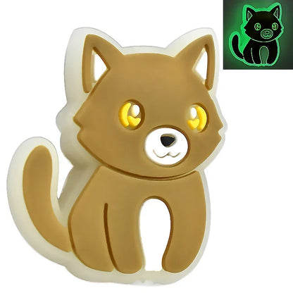 Luminous Cartoon Silicone Focal Beads Set