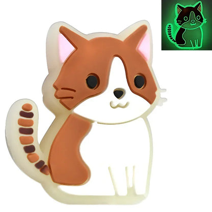 Luminous Cartoon Silicone Focal Beads Set