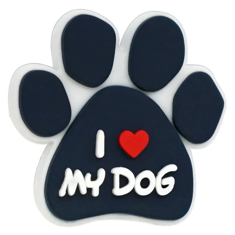 Cute Dog Paw Print Silicone Focal Beads