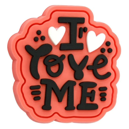 Colorful Text Phrase Silicone Focal Beads