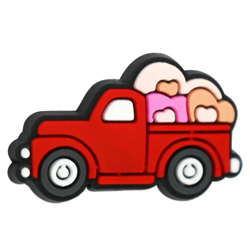 Colorful Cartoon Smiling Face Car Silicone Focal Beads