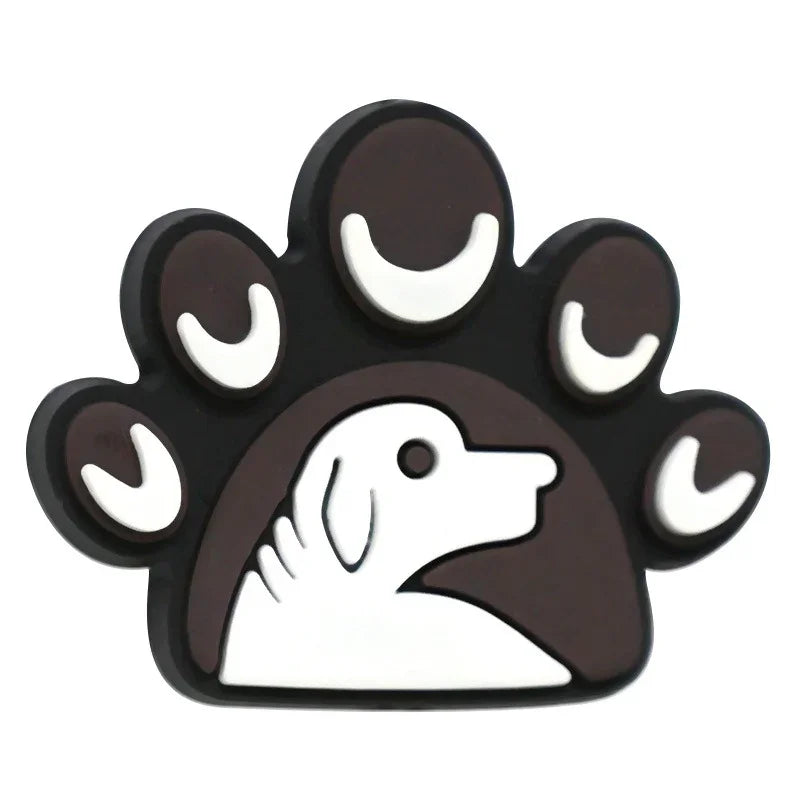 Cute Dog Paw Print Silicone Focal Beads
