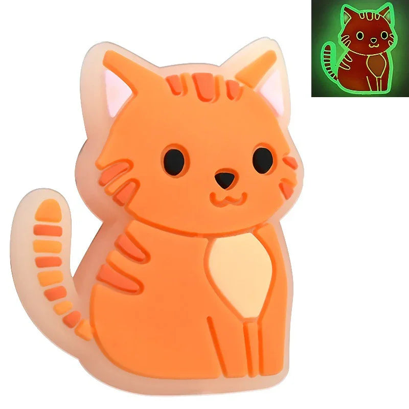 Luminous Cartoon Silicone Focal Beads Set