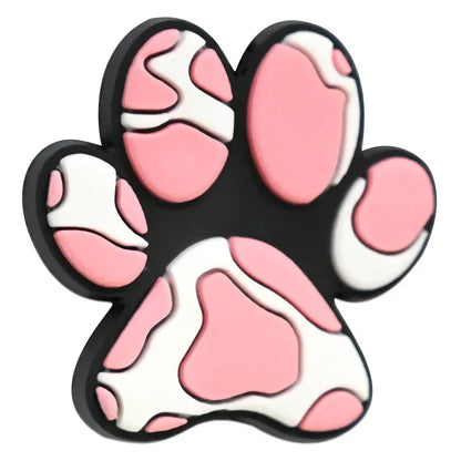 Cute Dog Paw Print Silicone Focal Beads