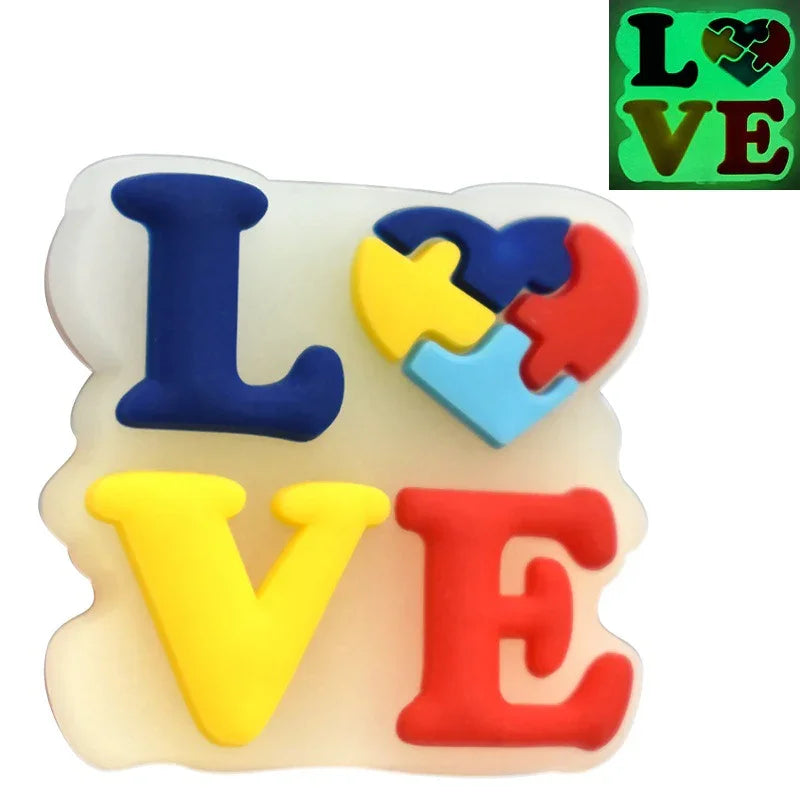 Luminous Cartoon Silicone Focal Beads Set