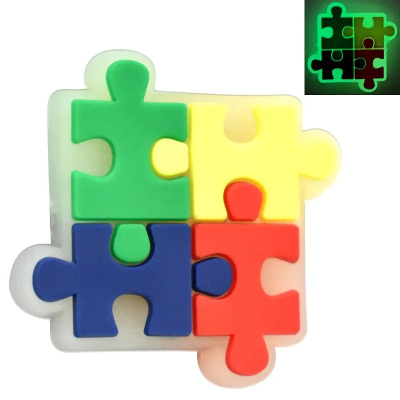 Luminous Cartoon Silicone Focal Beads Set