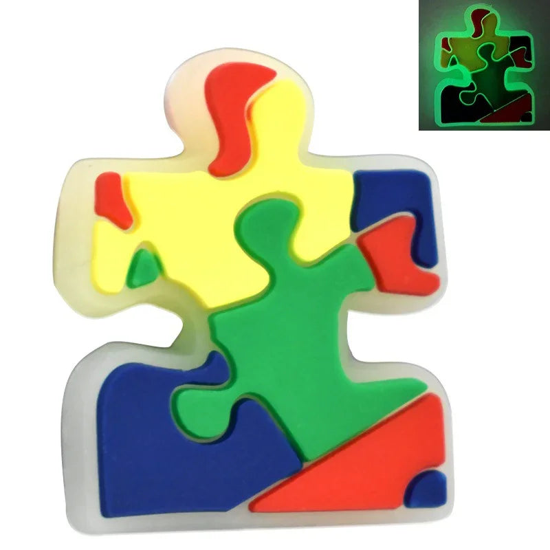 Luminous Cartoon Silicone Focal Beads Set