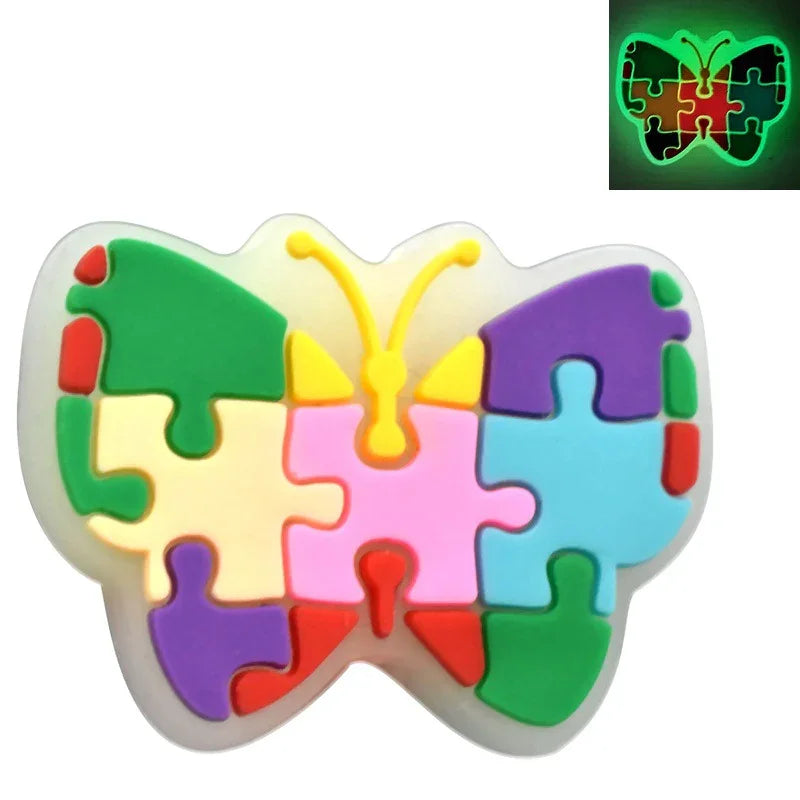 Luminous Cartoon Silicone Focal Beads Set