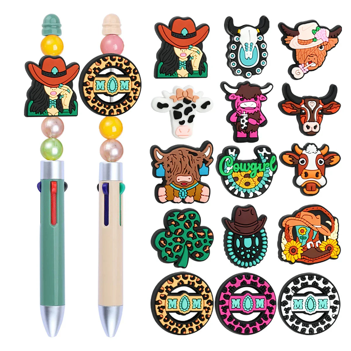 Cowboy Series Silicone Focal Bead - Beadable Cat