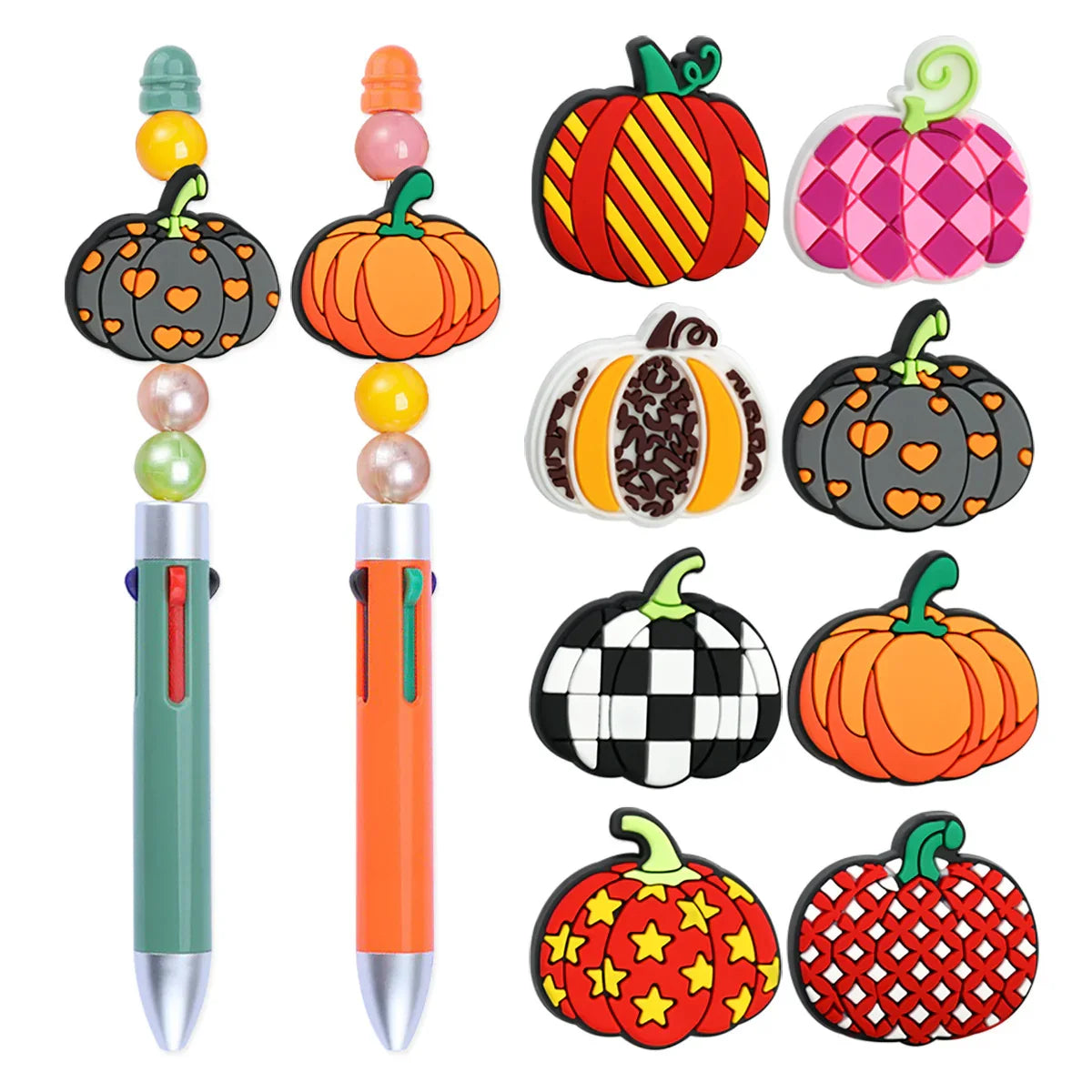 Halloween Pumpkin Series Silicone Focal Beads - Beadable Cat