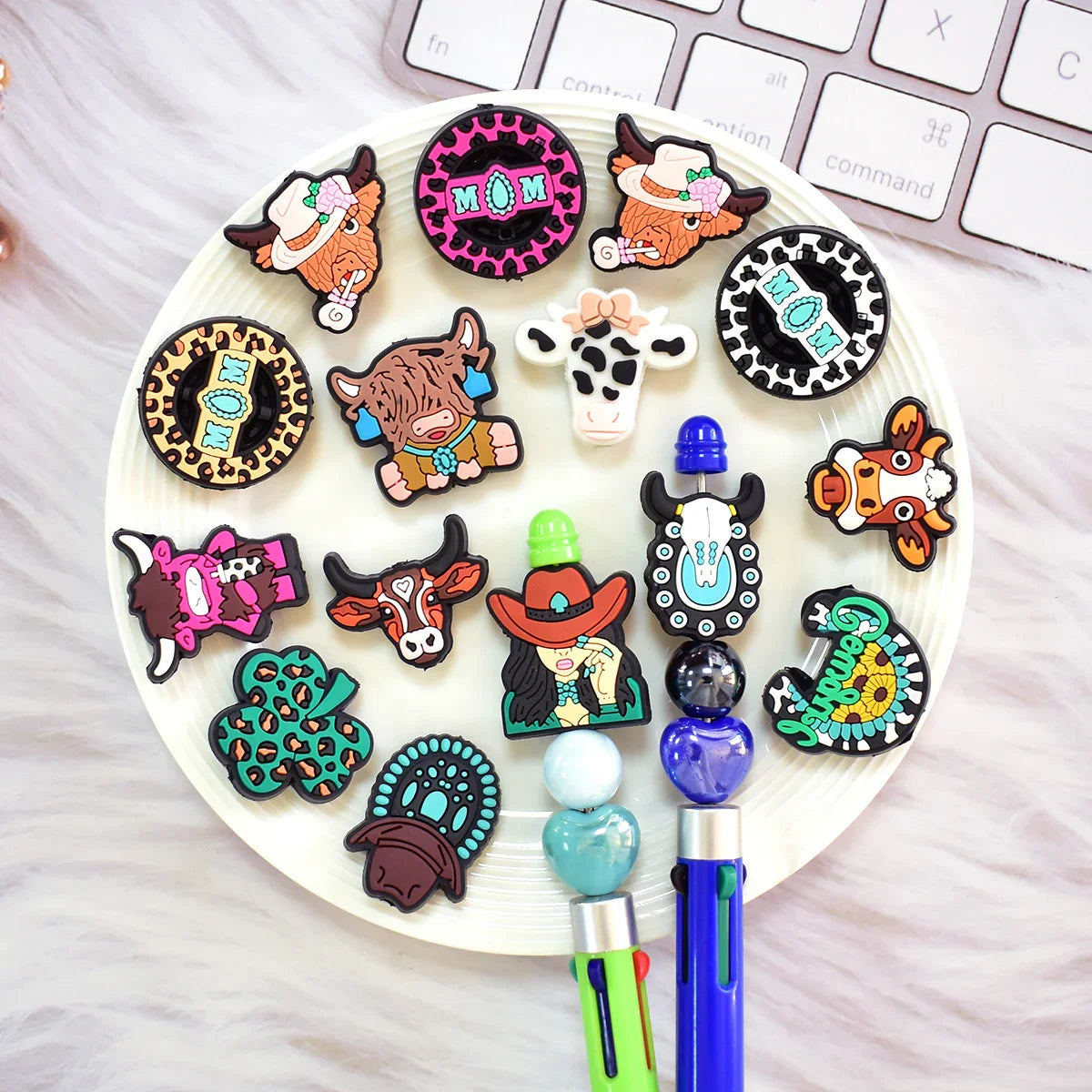 Cowboy Series Silicone Focal Bead - Beadable Cat
