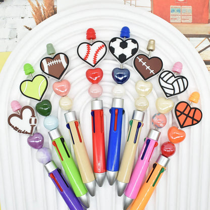 Cartoon Sports Series Ball Silicone Focal Beads