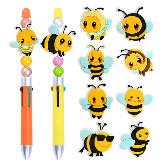 Cute Bee Silicone Focal Bead