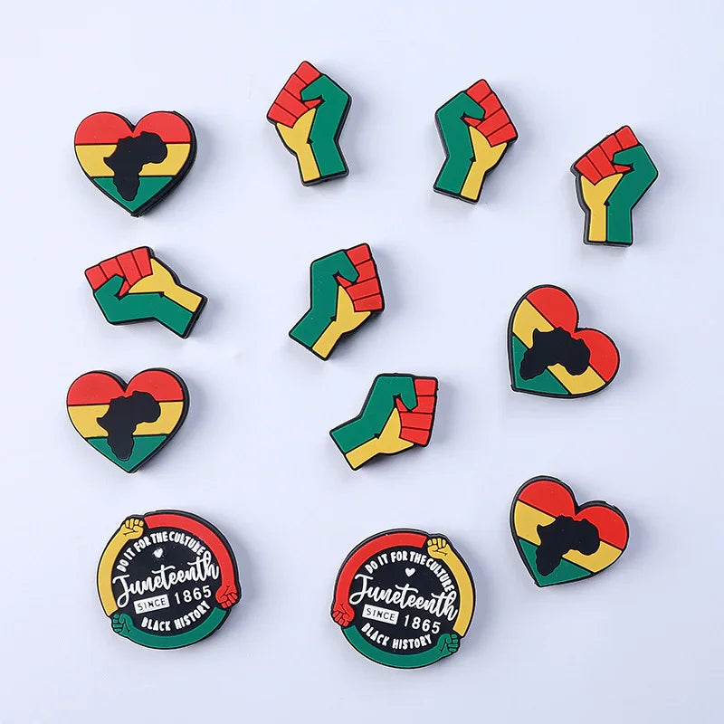 Black June Day Silicone Focal Beads
