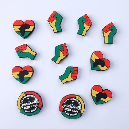 Black June Day Silicone Focal Beads