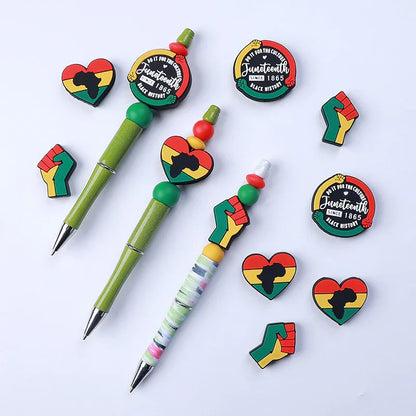 Black June Day Silicone Focal Beads